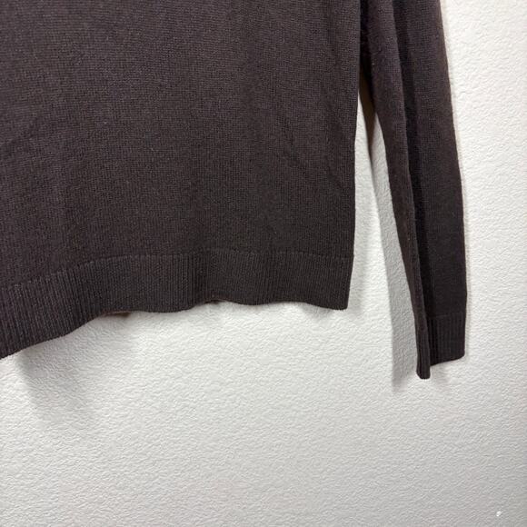 Theory Womens Size Medium Crew Neck Sweater Mink Brown Feather Cashmere Pullover - Picture 5 of 10